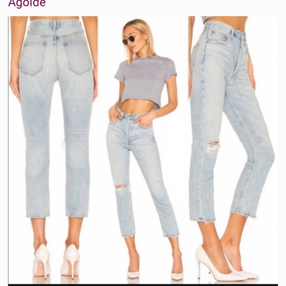 Agolde Riley Jean High Rise Crop